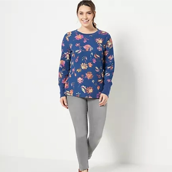 Kim Gravel Tops - Kim Gravel Bella Waffle Floral Printed